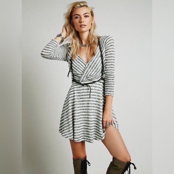 Free People ‘Maverick’ Striped Knit Sweater Dress - Picture 9 of 9